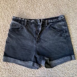 High rise black BDG jean shorts